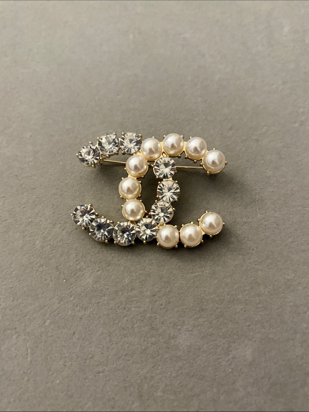 Pearl & Crystal Brooch